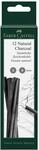 FABER-CASTELL 129298 - Nat&uuml;rliche Zeichenkohle PITT, ca. 5-8 mm, 12 St&uuml;ck
