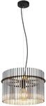 GLOBO Schwarz matt - Metall - Rauchglas - 1-flammig - 40 x 150 cm | 