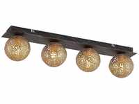 Lucande Deckenlampe 'Evory' in Gold/Messing aus Metall u.a. für Wohnzimmer &