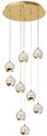 Lucande LED Pendelleuchte Hayley (Design, Modern) in Gold/Messing aus Glas (9