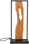 Brilliant Chaumont LED Tischleuchte 50cm schwarz/holz, Aluminium/Metall/Holz, 1x LED