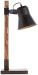 Brilliant Lampe Plow Tischleuchte schwarz stahl/holz | 1x A60, E27, geeignet...