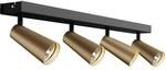 Lucande Strahler Angelina (Skandinavisch) in Schwarz aus Metall (4 flammig, GU10) -