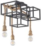 Lucande Deckenlampe Andrik (Modern) in Schwarz aus Metall (3 flammig, E27) -