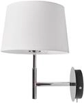 Lucande Wandleuchte, Wandlampe Innen Dorothea (Modern) in Chrom aus Textil (1 flammig
