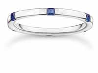 THOMAS SABO Damen Ring mit blauen Steinen Silber 925 Sterlingsilber TR2396-699-32