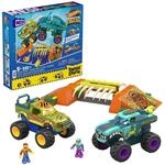 MEGA Hot Wheels Monster Trucks Bauspielzeug, Smash & Crash Mega-Wrex Boneyard