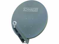 Schwaiger SPI085PA011 Aluminium Offset-Antenne 85 cm, Premiumklasse, anthrazit