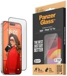 Panzer Glass - Screen Protector iPhone 15 Pro - Ultra-Wide Fit w. EasyAligner