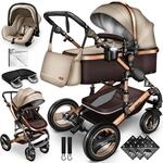 KIDUKU&reg; 3 in 1 Kinderwagen XXL Set inkl. Babywanne Buggy Auto-Babyschale