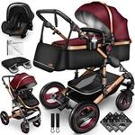 KIDUKU&reg; 3 in 1 Kinderwagen XXL Komplettset | Kombikinderwagen Set inkl. Babywanne