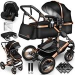 KIDUKU&reg; 3 in 1 Kinderwagen XXL Komplettset | Kombikinderwagen Set inkl....