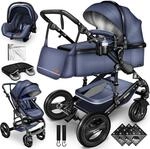 KIDUKU&reg; 3 in 1 Kinderwagen XXL Komplettset | Kombikinderwagen Set inkl....