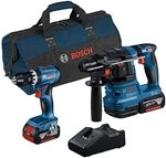 Bosch PRO 18V System Combo Kit: Schlagbohrschrauber GSB 18V-45 + Bohrhammer GBH