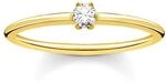 THOMAS SABO Ring wei&szlig;er Stein gold vergoldetes Silber TR2312-414-14-60