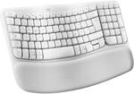 Logitech Wave Keys kabellose ergonomische Tastatur, gepolsterte Handballenauflage,