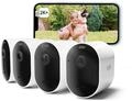 Arlo Pro 5 WLAN &Uuml;berwachungskamera aussen X3 + zertifiziertes SmartHub, 2K UHD,