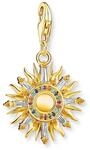 THOMAS SABO Charm-Anh&auml;nger bunte Sonne vergoldet 750 Gelbgold Vergoldung, 925