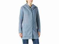 ONLY Damen Kurz-Mantel Sedona Jacke mit XL-Kapuze 15142911 blue fog melange S