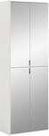 xonox.home - Spiegelschrank Projekt X 61x193x34 cm in wei&szlig; Hochglanz und wei&szlig; -