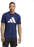 adidas Herren Train Essentials Feelready Logo Training Tee, Dark Blue/White, S