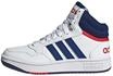 adidas Unisex Kinder Hoops Mid Shoes, Cloud White/Victory Blue/Scarlet, 36 2/3