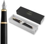 Parker IM F&uuml;ller | schwarze Lackierung mit Goldzierteilen | F&uuml;llfederhalter mit
