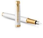 Parker IM F&uuml;ller | Perlfarbene Premium-Lackierung mit goldenen Zierteilen 