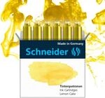 Schneider Pastell Tintenpatrone (Standard Patronen f&uuml;r F&uuml;ller) Lemon Cake, 6 St&uuml;ck