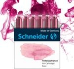 Schneider 166129 Pastell Tintenpatrone (Standard Patronen f&uuml;r F&uuml;ller) Rose, 6
