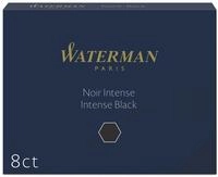Waterman F&uuml;ller-Tintenpatronen | Extra lang | Intense Black | 8 St&uuml;ck