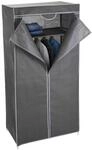 Spetebo Stoff Kleiderschrank grau 160 cm - Stoffschrank Faltschrank Campingschrank