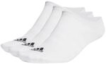 adidas Unisex Kinder Thin and Light No-Show Socks 3 Pairs, White/Black, 5-6 Years