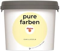 Alpina pure farben Wandfarbe &ndash; Vanillegelb &ndash; strapazierf&auml;hige und atmungsaktive
