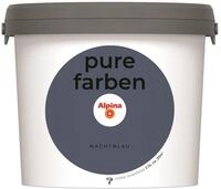 Alpina pure farben Wandfarbe &ndash; Nachtblau &ndash; strapazierf&auml;hige und atmungsaktive