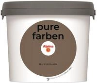Alpina pure farben Wandfarbe &ndash; Nussbraun &ndash; strapazierf&auml;hige und atmungsaktive