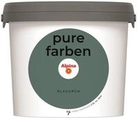 Alpina pure farben Wandfarbe &ndash; Blaugr&uuml;n &ndash; strapazierf&auml;hige und atmungsaktive