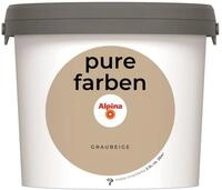 Alpina pure farben Wandfarbe &ndash; Graubeige &ndash; strapazierf&auml;hige und atmungsaktive