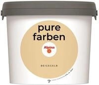 Alpina pure farben Wandfarbe &ndash; Beigegelb &ndash; strapazierf&auml;hige und atmungsaktive