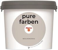 Alpina pure farben Wandfarbe &ndash; Wolkengrau &ndash; strapazierf&auml;hige und atmungsaktive