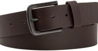 Levi's Herren G&uuml;rtel Harness Buckle aus Leder mit Logo, Braun (Brown), 85 cm