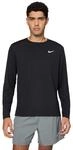 Nike Herren Miler Sweatshirt, Black/Reflective Silv, L EU