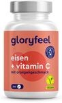 Eisen mit Vitamin C (40mg) - 240 Tabletten - Eisenbisglycinat + Vitamin C (Acerola) -