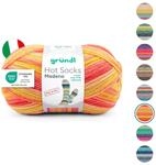 Gr&uuml;ndl Wolle Hot Socks Madena 4-fach - Sockenwolle f&uuml;r 1 Paar Socken - Sockengarn -
