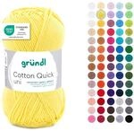 Gr&uuml;ndl Wolle Cotton Quick uni - d&uuml;nne Wolle zum H&auml;keln - Strickgarn - H&auml;kelgarn -