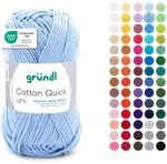 Gr&uuml;ndl Wolle Cotton Quick uni - d&uuml;nne Wolle zum H&auml;keln - Strickgarn - H&auml;kelgarn -