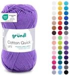 Gr&uuml;ndl Wolle Cotton Quick uni - d&uuml;nne Wolle zum H&auml;keln - Strickgarn - H&auml;kelgarn -