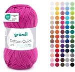 Gr&uuml;ndl Wolle Cotton Quick uni - d&uuml;nne Wolle zum H&auml;keln - Strickgarn - H&auml;kelgarn -