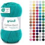 Gr&uuml;ndl Wolle Cotton Quick uni - d&uuml;nne Wolle zum H&auml;keln - Strickgarn - H&auml;kelgarn -