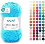 Gr&uuml;ndl Wolle Cotton Quick uni - d&uuml;nne Wolle zum H&auml;keln - Strickgarn - H&auml;kelgarn -